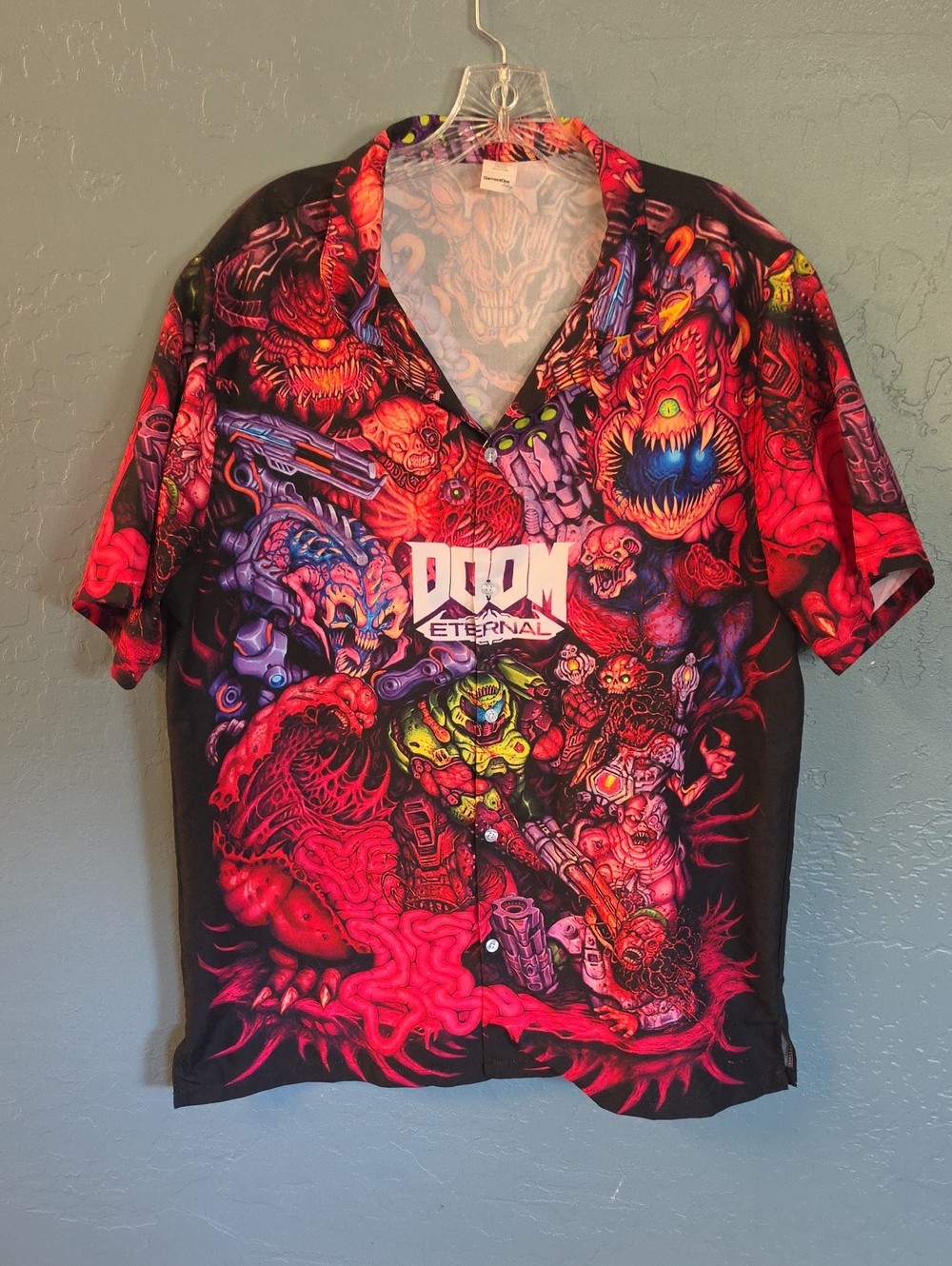 Doom Eternal Graphic Short-Sleeve Shirt - Red/Black